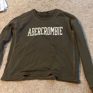 abercrombie green crewneck